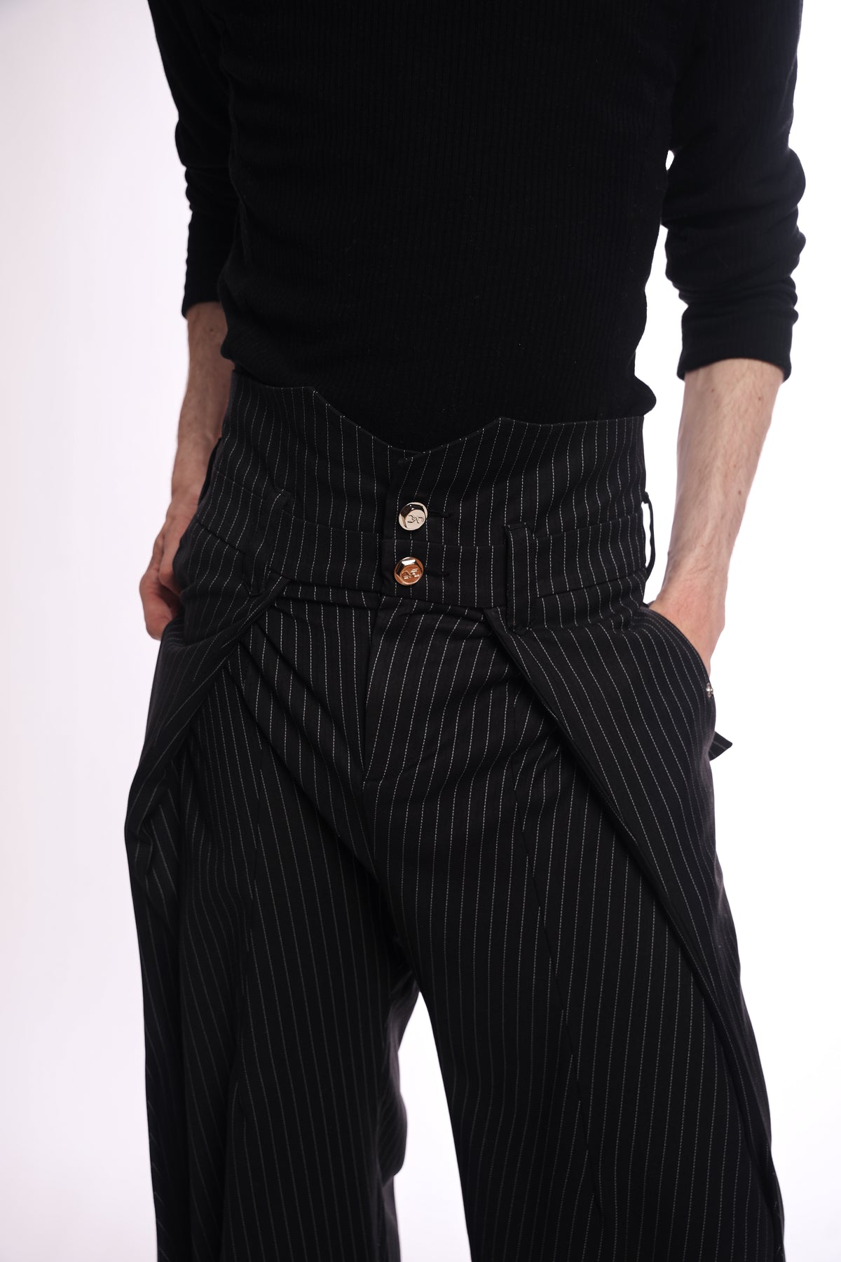 Origami Pants | Re-Engineered Pinstripe Trousers | Uncut Engineering